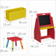 Aga Kindertafel mit Kinderstuhl Rot