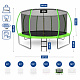 Aga SPORT EXCLUSIVE Trampolin 427 cm 14 ft Hellgrün, Kindertrampolin, Gartentrampolin mit Sicherheitsnetz + Sicherheitsnetz + Leiter