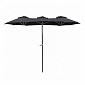 Linder Exclusiv Gartensonnenschirm 300x150x220 cm Dunkelgrau