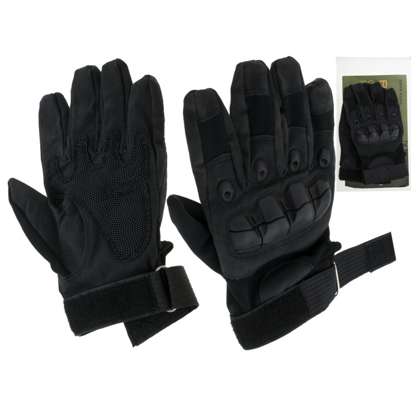 Aga Tactical Militärhandschuhe mit Knöchelschutz L schwarz