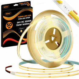 LED pásek COB Neon 24V - 528D - 15W/m - IP20 - 50m - 1650lm - teplá barva
