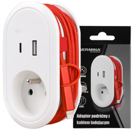 Nástěnná nabíječka pro telefon s nabíjecím kabelem