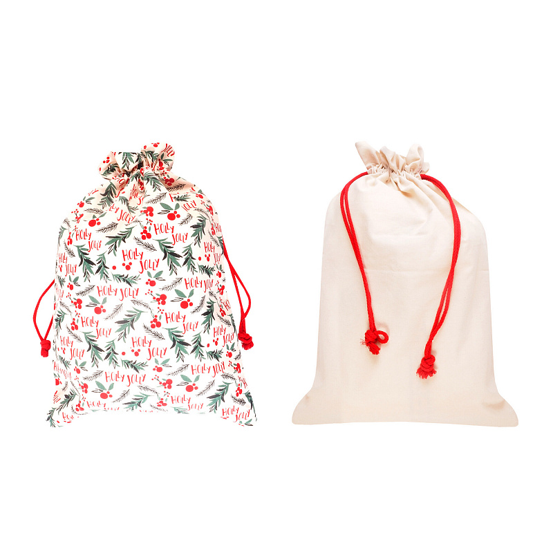Aga Baumwoll-Geschenktasche Holly Jolly