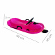 Aga Kinder Schlitten  DS491 Rosa, Kinderschlitten aus Kunststoff, Stabiler Schneebob, Rodelschlitten für Kinder