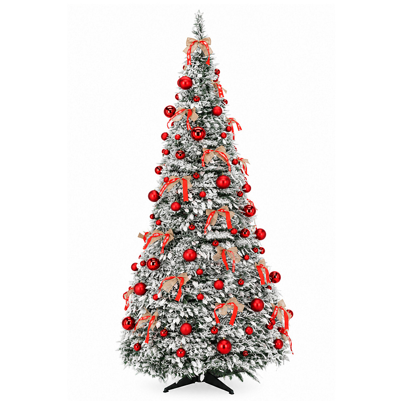 Aga Klappbarer Weihnachtsbaum Wanda 180 cm mit LED-Beleuchtung und Dekorationen
