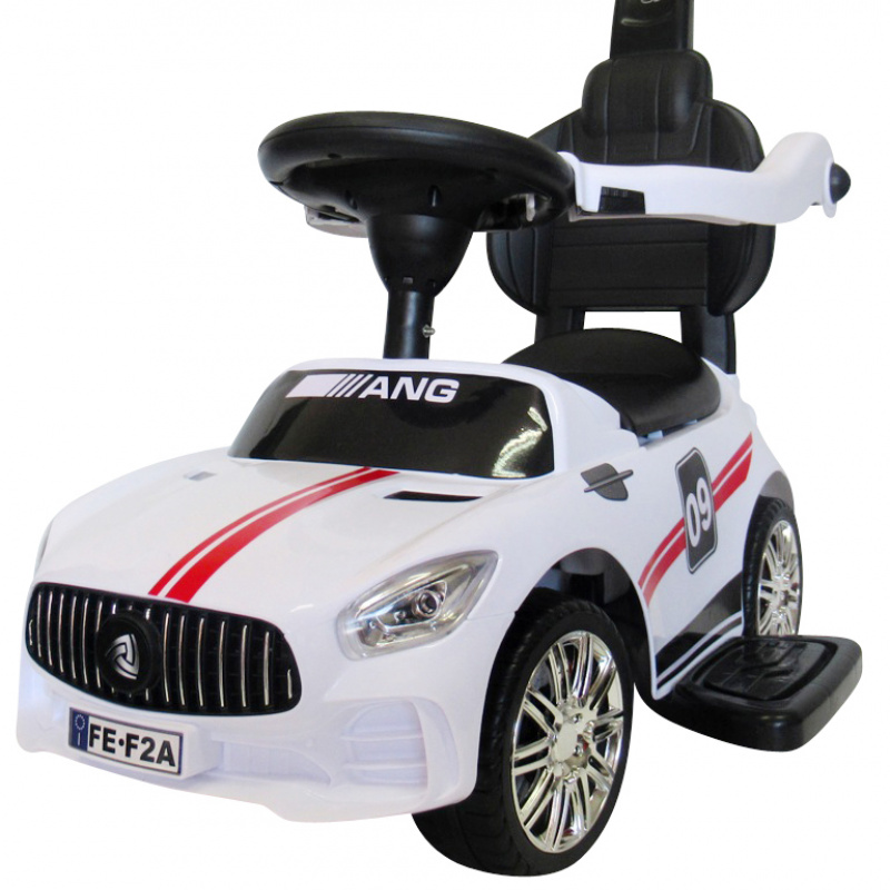 R-Sport Scooter mit Führungsstange Kinderlaufwagen J7  Bobby Car Weiß