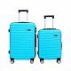 Aga Travel Kofferset, Reisekofferset MR4651 Hellblau, Hartschalenkoffer, Doppeltragegriff mit Zahlenschloss, Trolley Reisekoffer 3tgl 4 Rollen Reisekoffer
