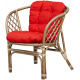 Aga Rattan-Garnitur BAHAMA Grau Rot