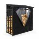 Aga Metall Kaminholzregal 110x70x145 cm Schwarz