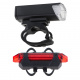 LED-Fahrrad-Taschenlampe, hinten-vorne USB-Set