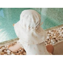 Kapelusz na lato UV50+ Kwiatki 6-12m BAMBOOM uniwersalny