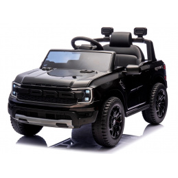 FORD RANGER Raptor CZARNY Auto na akumulator EVA Skóra pilot AKUMULATOR LION