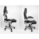 Aga Spielstuhl, Bürostuhl,Drehbarer Spielstuhl, Gamingstuhl, Racing Schreibtischstuhl,Chefsessel Schwarz - Weiß