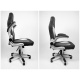 Aga Spielstuhl,Bürostuhl,Drehbarer Spielstuhl, Gamingstuhl, Racing Schreibtischstuhl, Chefsessel Schwarz - Grau