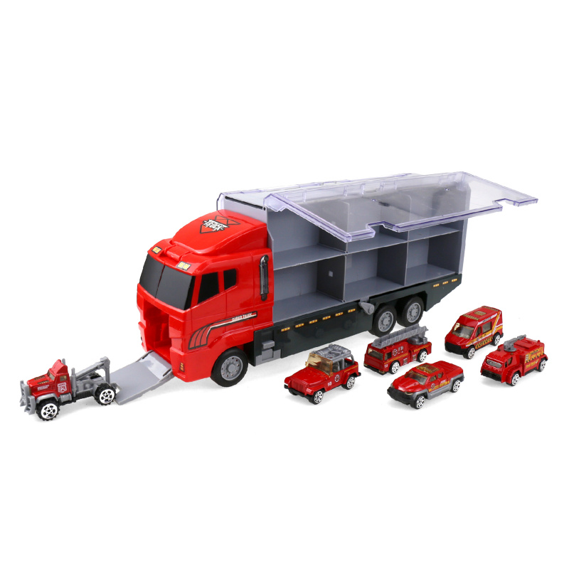 Aga4Kids Kinder-Lkw mit Feuerwehrautos