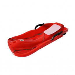 Aga Kinder Schlitten  DS493 Rot, Kinderschlitten aus Kunststoff, Stabiler Schneebob, Rodelschlitten für Kinder