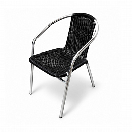 Aga Gartenstuhl RATAN Silber/Schwarz