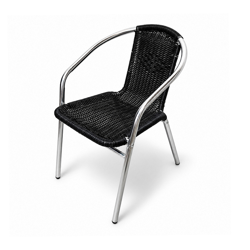 Aga Gartenstuhl RATAN Silber/Schwarz