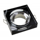 BERGE Deckenstrahler Pendelleuchte Deckenleuchte BRG71002 schwenkbar - dickes Glas 2cm - quadratisch - schwarz