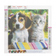 Diamantmalerei Stickerei Diamant Painting Dekoration Kreuzstich 16137, Muster:Katze- Hund H16215