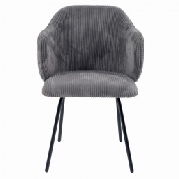 Krzesło welurowe AMELIA nowoczesne - szare Krzesło welurowe AMELIA nowoczesne - szare