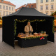 Aga Verkaufsstad Pop-Up Pavillon Partyzelten  3x4,5m Schwarz