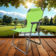 Linder Exclusiv Klappstuhl Oxford PO2600LG Lime Green – Campingstuhl & Angelstuhl, bis 100 kg, Faltbar Stuhl, Gartenstuhl