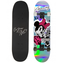 VELKÝ DŘEVĚNÝ SKATEBOARD D100 MINNIE ÚŽASNÝ HOLO