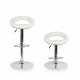 Aga Barhocker MR2036 Weiss Kunstleder bis 150kg belastbar Barstuhl 360° drehbar, Barhocker, Barstuhl, Bistrohocker
