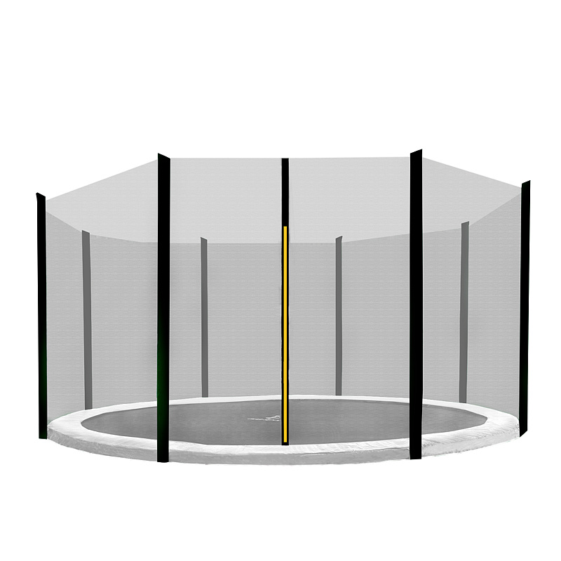 Aga Sicherheitsnetz für Trampolin 366 cm für 8 Stangen Schwarzes Netz / Schwarz
