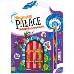 Aksjomat Niezwykłe pałace. Malowanka z naklejkami. Zaczarowana kredka KS1113 uniwersalny