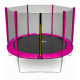 Aga SPORT TOP Trampolin,Kindertrampolin mit Sicherheitsnetz  305 cm 10 ft Rosa