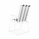 Linder Exclusiv Campingstuhl PO2600SA Grau mit Streifen, bis 120kg belastbar, Klappstuhl, Angel, Angler, Strand Stuhl faltbar Outdoor