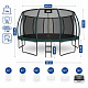 Aga SPORT EXCLUSIVE Trampolin 496 cm 16 ft Dunkelgrün, Kindertrampolin, Gartentrampolin mit Sicherheitsnetz + Sicherheitsnetz + Leiter