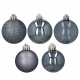 Aga Weihnachtskugeln MIX 4/6cm 27 Stück Grau