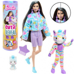 Mattel Barbie lalka Cutie Reveal Słodkie marzenia ZEBRA + akcesoria ZA6052 uniwersalny