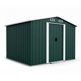 Aga Gartenhaus MR4054 – für Werkzeuge - verzinkter Stahl, 7,2 m2 – 301x214x238 cm - Schiebetür –  Grün – robust & witterungsbeständig – für Gartengeräte