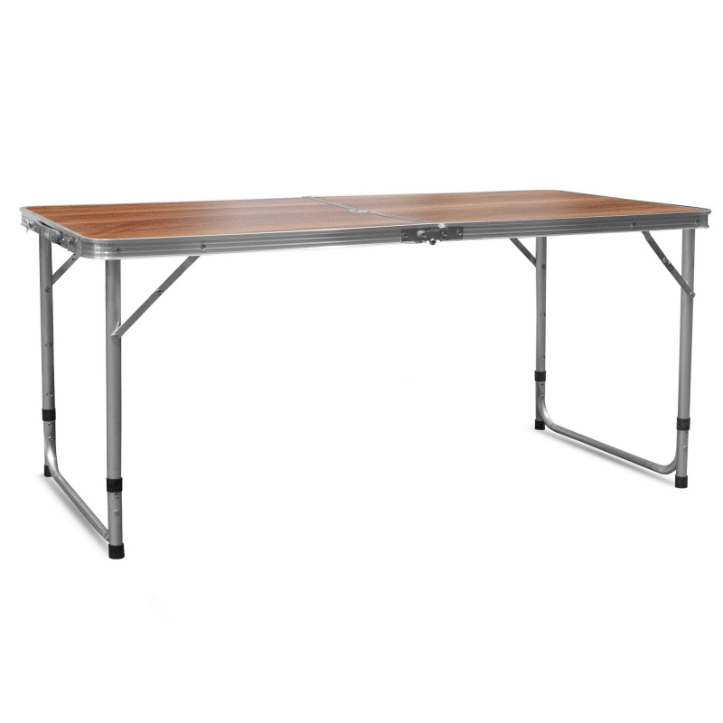 Aga Campingtisch, Gartentisch, Klapptisch 120x60x54/60/70 cm Braun