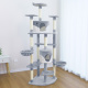 Aga Kratzbaum für Katzen 200 cm Grau-Weiß
