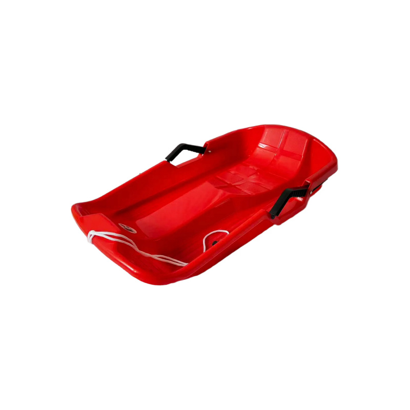 Aga Kinder Schlitten  DS492 Rot, Kinderschlitten aus Kunststoff, Stabiler Schneebob, Rodelschlitten für Kinder