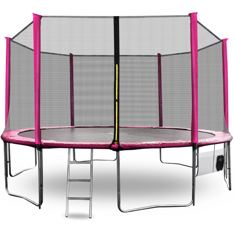 Aga SPORT PRO Trampolin,Gartentrampolin mit Sicherheitsnetz 427 cm 14 ft Ros
