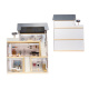 Aga MDF Holzpuppenhaus + Möbel 78cm schwarz LED
