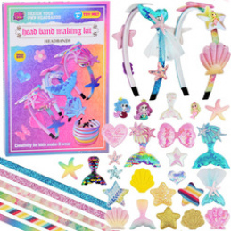 Zestaw kreatywny SYRENKA - zrób ozdobne syrenkowe opaski do włosów ZA5580 uniwersalny