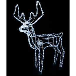 LD6 LAMPKI WĄŻ ŚWIETLNY RENIFER RUCHOMA   GŁOWA 216L WHITE