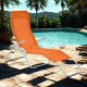 Aga Garten-Liegestuhl SIESTA Orange