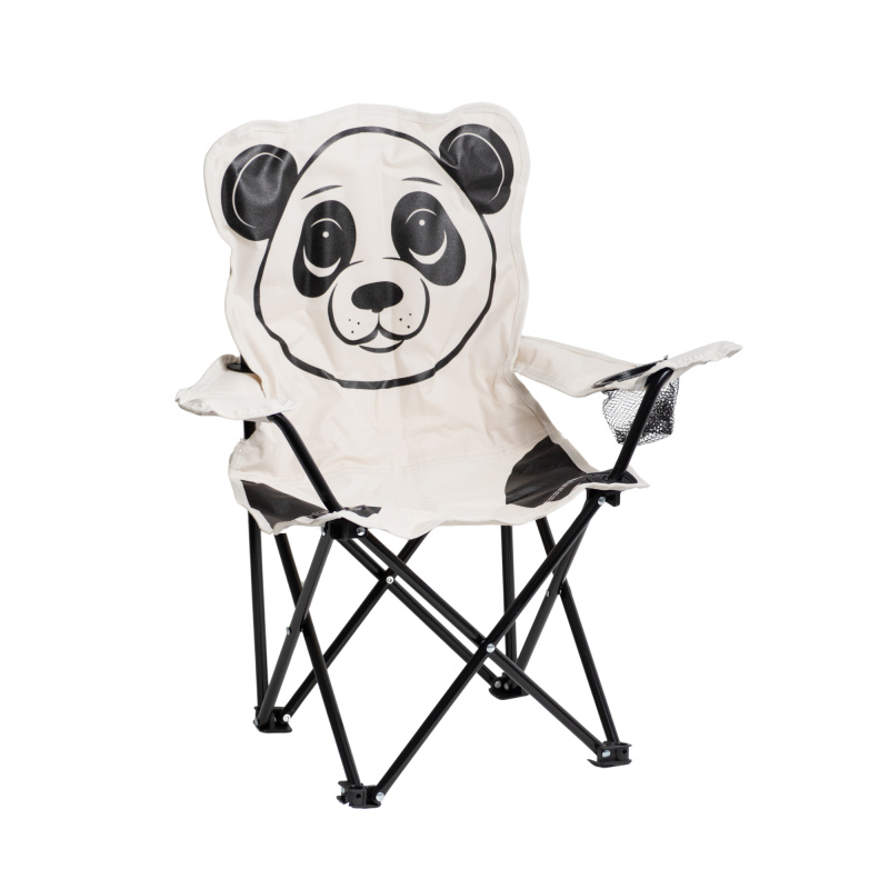 Linder Exclusiv Campingstuhl für Kinder Klappstuhl Gartenstuhl Kind Klappsessel Kinderklappstuhl Pandabär