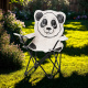 Linder Exclusiv Campingstuhl für Kinder Klappstuhl Gartenstuhl Kind Klappsessel Kinderklappstuhl Pandabär