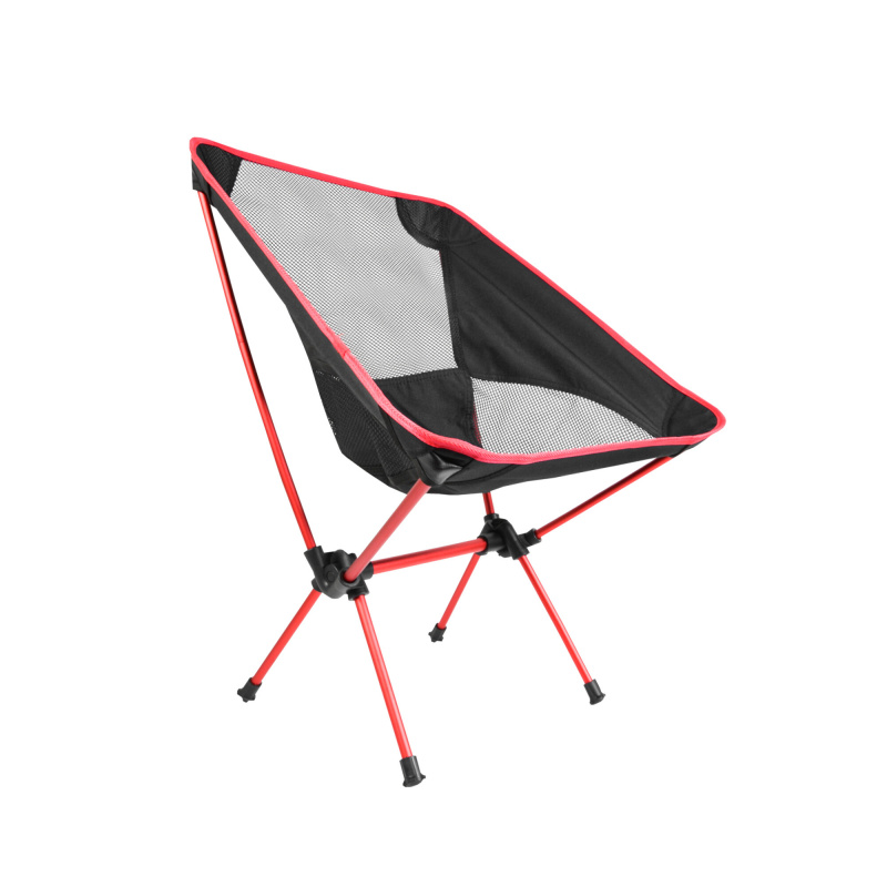 Aga Ultraleichter Campingstuhl DS714 Rot faltbar – Kompakt, stabil & atmungsaktiv, für Outdoor, Festival, Wandern & Angeln, Traglast bis 100 kg