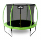 Aga SPORT EXCLUSIVE Trampolin,Kindertrampolin,Gartentrampolin mit Sicherheitsnetz 180 cm 6 ft Schwarz + Schutznetz + Leiter