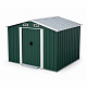 Aga Gartenhaus MR4054 – für Werkzeuge - verzinkter Stahl, 7,2 m2 – 301x214x238 cm - Schiebetür –  Grün – robust & witterungsbeständig – für Gartengeräte